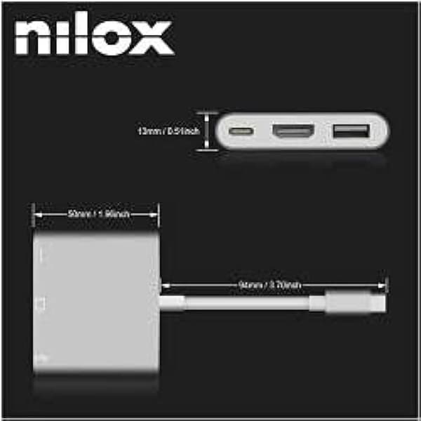 USB Type-c dockningsstation - Nilox nlx-TC-hdmiusbt - HDMI-utgång - USB 3.0 typ A Silver