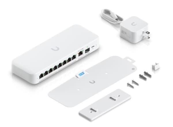 Ubiquiti UniFi Flex 2.5G - Switch - Administrerad - 8 x 2.5GBase-T + 1 x 10Gb Ethernet + 1 x 10Gb Ethernet SFP+ - skrivbordsmodell, väggmonterbar, DI