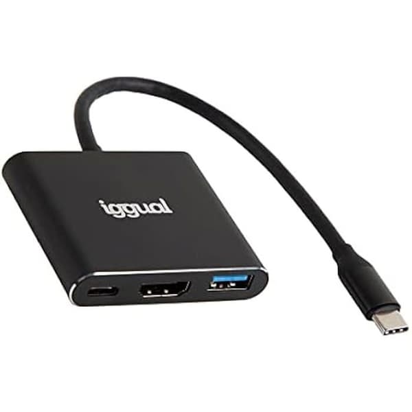 USB Hub - IGGUAL - IGG318461 - 4 portar - USB-gränssnitt - Kompatibel med alla enheter