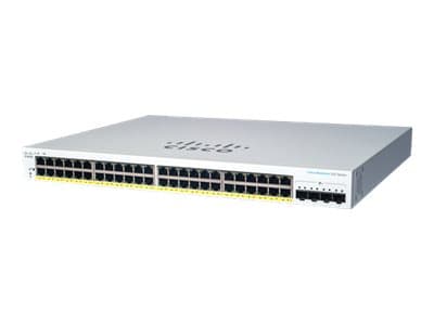 Cisco Business 220 Series CBS220-48P-4X - Switch - smart - 48 x 10/100/1000 (PoE+) + 4 x 10 Gigabit SFP+ (opplenke) - rackmonterbar - PoE+ (382 W) -