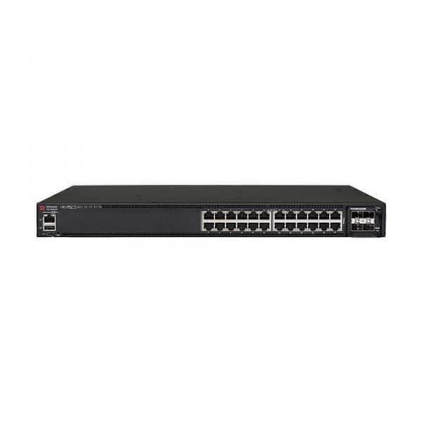 Switch - BROCADE - ICX7450-24-E - Managed L2/L3 - 24 RJ-45 Ethernet-portar - 4 installerade SFP-moduler Svart