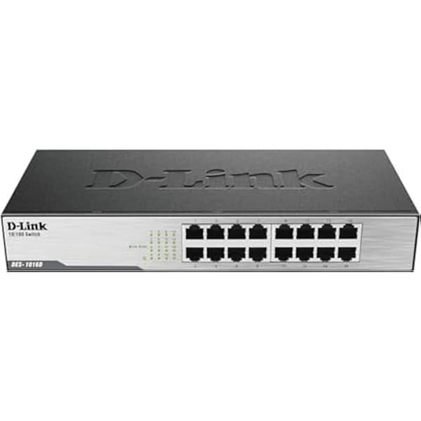 Switch - D-Link - DES-1016D - 16 x 10/100 - Oadministrerad - Energibesparing IEEE802.3az EEE