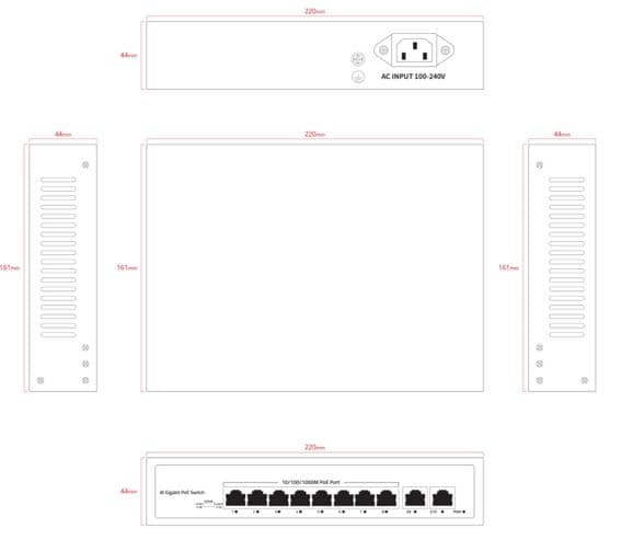 Unmanaged Intelligent 8 PoE