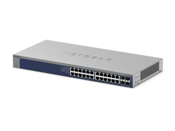 NETGEAR S3600 Series XS724TM - Switch - 2+/L3 Lite - smart - 24 x 10/25 Gigabit Ethernet + 4 x 1 Gigabit / 10 Gigabit SFP+ - stasjonær, rackmonterbar