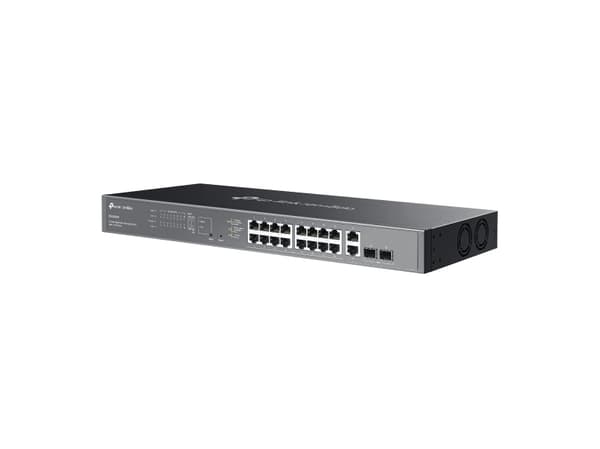 TP-Link Omada ES220GMP, hanterad, L2, Gigabit Ethernet (10/100/1000), Strömförsörjning via Ethernet (PoE) stöd, Rackmontering