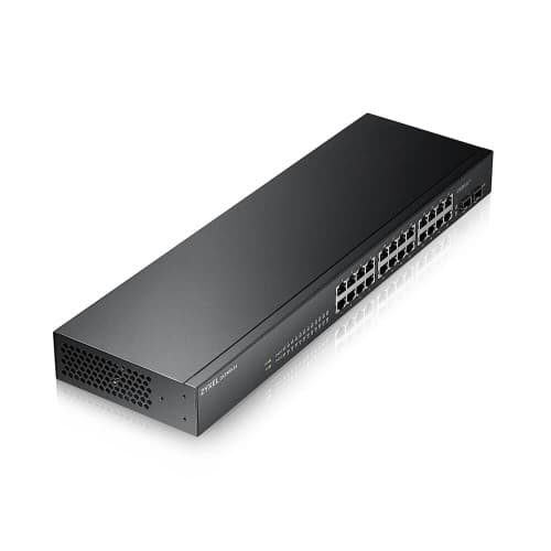 Zyxel GS-1900-24 v2 hanterad L2 Gigabit Ethernet (10/100/1000) 1U Svart Svart