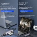 Miniatyrbild 3 av 4: INN Dockningsstation 5 i 1 multi-interface hubb PD snabbladdning 100W 5Gbps överföring USB3.0 kompatibel med flera system