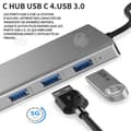 Miniatyrbild 2 av 4: INN USB C Hub Dockningsstation 12 i 1-adapter med Dual 4K-HDMI VGA USB 3.0 USB 2.0 PD Ethernet RJ45-port SD/TF-kortläsning