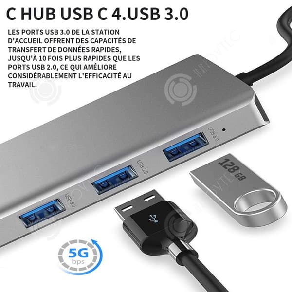 INN USB C Hub Dockningsstation 12 i 1-adapter med Dual 4K-HDMI VGA USB 3.0 USB 2.0 PD Ethernet RJ45-port SD/TF-kortläsning