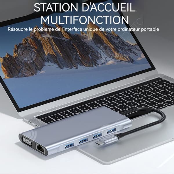 INN USB C Hub HDMI 11 i 1 PD 100w 4kx2k USB 3.0 3xUSB 2.0 Stöd TF/SD USB C till HDMI-adapter kompatibel med typ C-enhet