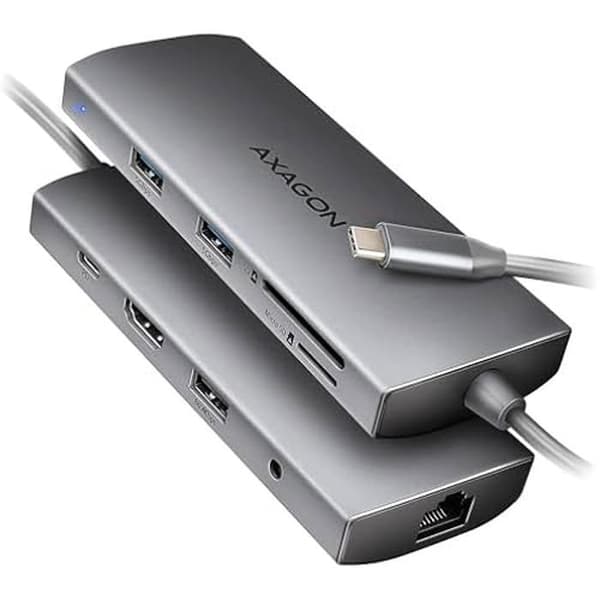 Multiport-Hub - AXAGON - HMC-8HLSA - 3x USB-A - 4K/60Hz HDMI - Gigabit LAN