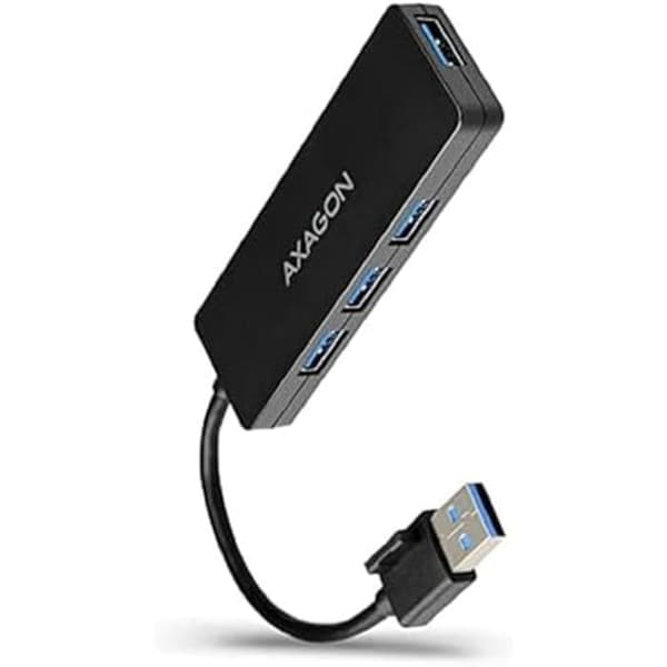 USB-C-hubb - AXAGON - HUE-G1A - 4 USB 3.0-portar - Superspeed - Svart