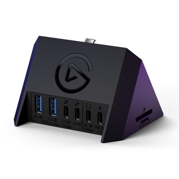 USB Hub - ELGATO - USB Hub för Stream Deck + - 4 portar - Strömförsörjning - SD/microSD-kortläsare