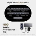 Miniatyrbild 3 av 4: Dockningsstation - CUDY - CS700 - Dubbel 4K 60 Hz - 13-i-1 - USB-C 10 Gbit/s