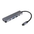 Miniatyrbild 1 av 4: Aluminium 5-portars Mini FAST USB-C HUB för bärbara datorer och surfplattor, grå