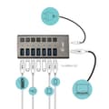 Miniatyrbild 3 av 4: Laddningshubbar - i-tec - 7 USB 3.0-portar - Plug &amp; Play - Standard USB-laddning