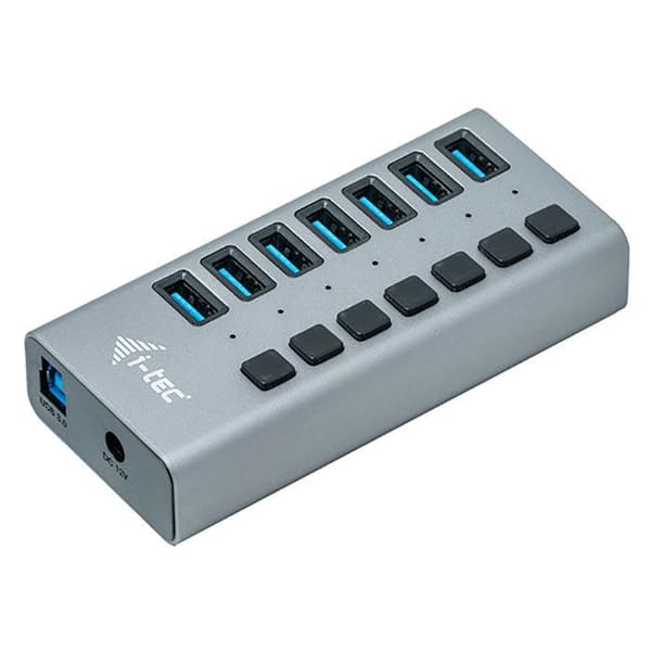 Laddningshubbar - i-tec - 7 USB 3.0-portar - Plug &amp; Play - Standard USB-laddning