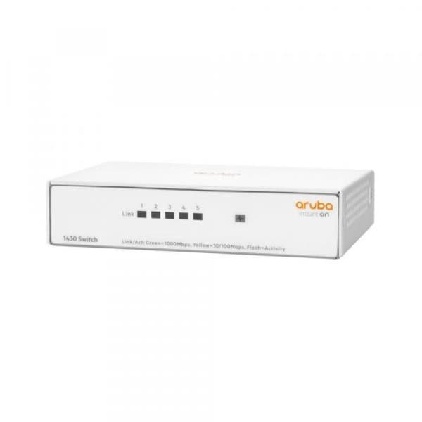 Switch - HPE - R8R44A - 10 Gbit/s - 5 RJ-45-portar - 12W vit