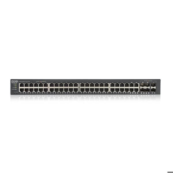 Ethernet-switch - ZYXEL - GS1920-48V2 - 48 portar - Hanterbar - Modulär - Monterbar Svart