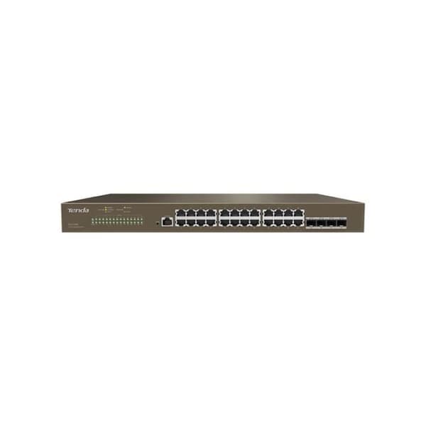 Switch - TENDA - TENTEG5328F - Managed - L3 - 24 RJ-45 Ethernet-portar Svart