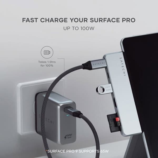 Satechi Dual USB-C Hub för Surface Pro 9