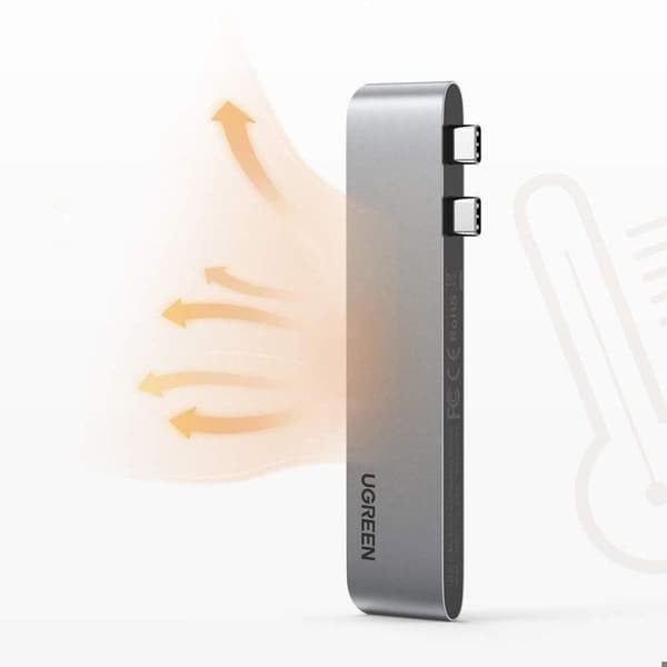 UGREEN 5 i 2 USB C Hub till 4K HDMI 100W PD-laddningsadapter och 3 USB 3.0-portar