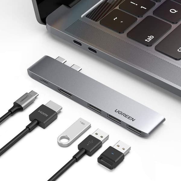 UGREEN 5 i 2 USB C Hub till 4K HDMI 100W PD-laddningsadapter och 3 USB 3.0-portar