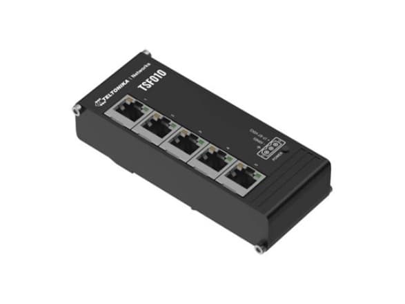 Teltonika TSF010 - Switch - ohanterad - 5 x 10/100 - DIN-skenmonterbar