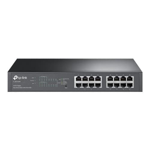 TP-Link TL-SG1016PE nätverksswitchar hanterad L2 Gigabit Ethernet (10/100/1000) Strömförsörjning via Ethernet (PoE) stöd Svart Svart