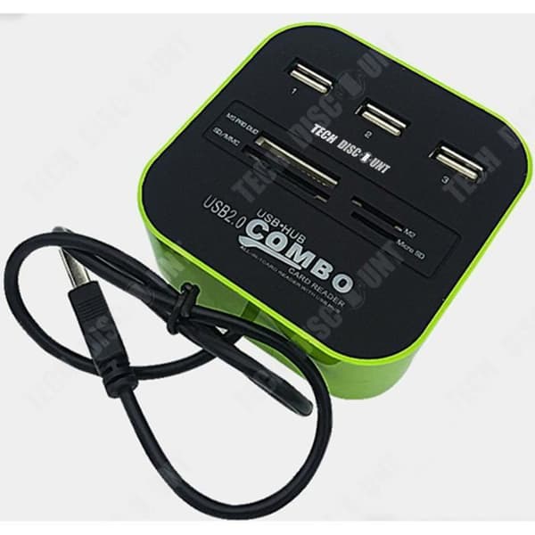 TD® USB Hub 2.0 Ethernet Micro SD Hub 3-portars Power Strip Flera nätverkskortadapter Snabb dataöverföring