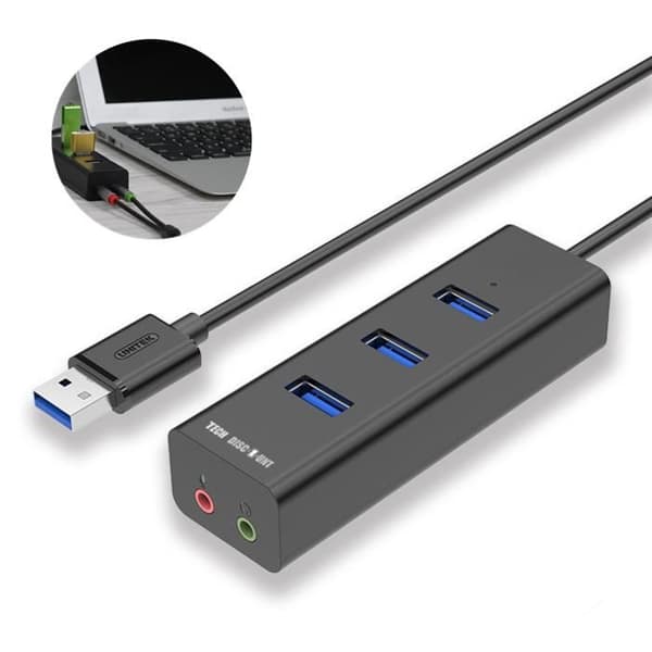 USB-kontakt ljudkort extern hub 3.0 ethernet micro sd 3 portar fleruttag multiplikator dataöverföring
