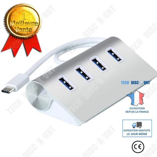 TD® USB 3.0 Hub för Apple MacBook Air Pro iMac 4 Port Hi-Speed USB Adapter MacBook Connect Pendrive Port
