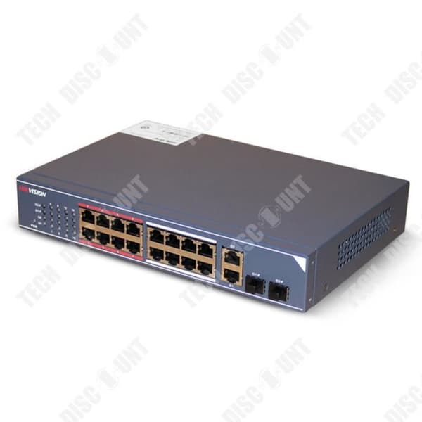 TD® 3E0318-E 16-portars 100M + 2-portars Gigabit ohanterad tvålagers switchövervakning dedikerad switchkonfiguration
