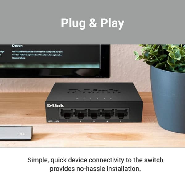 Switch til desktop D-Link DGS-105GL