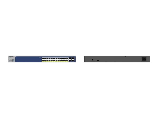 NETGEAR Smart GS728TXUP - V3 - switch - L3 Lite - smart - 24 x 10/100/1000 (PoE++) + 4 x 10 Gigabit SFP+ - stasjonær, rackmonterbar - PoE++