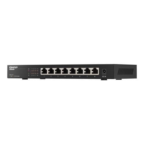 QNAP QSW-1108-8T - switch - 8 portar - ohanterad Svart