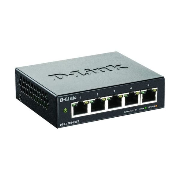 D-LINK DGS 1100-05V2 - Switch - intelligent - 5 x 10/100/1000 - Desktop - AC 100/240 V