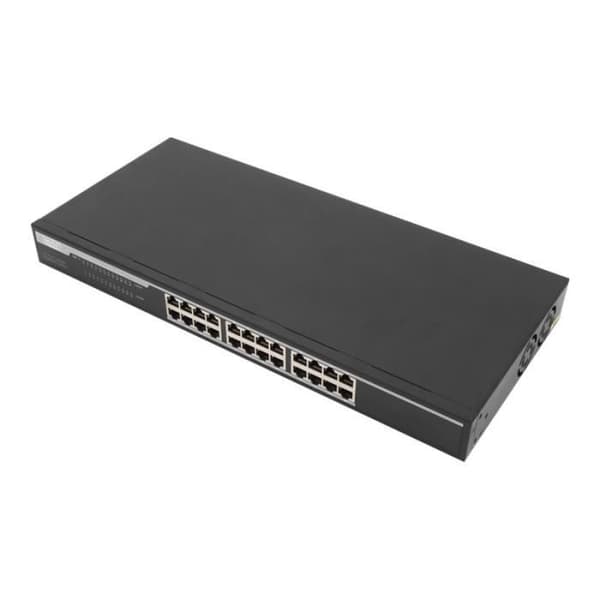 DIGITUS DN-80113 Unmanaged Switch 24 x 10-100-1000 stationär dator, rackmonterbar