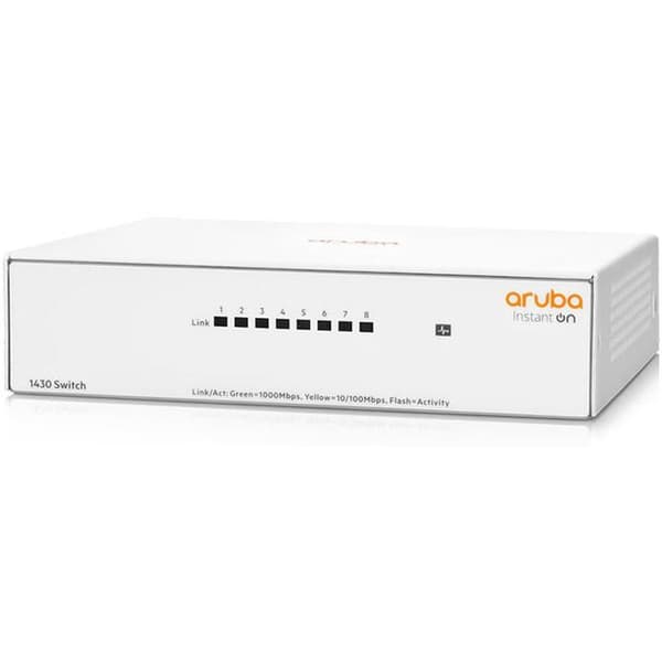 Switch - HPE - Aruba Instant On 1430 8G - Icke hanterad - 8 x 10/100/1000 - Bord, väggmontering
