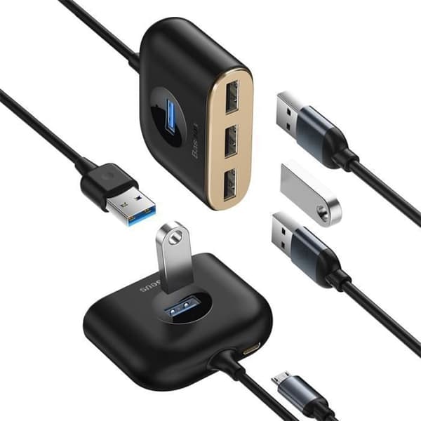 HUB USB - Baseus - Superhög hastighet HUB - 4 portar - Micro USB - 5 Gbps