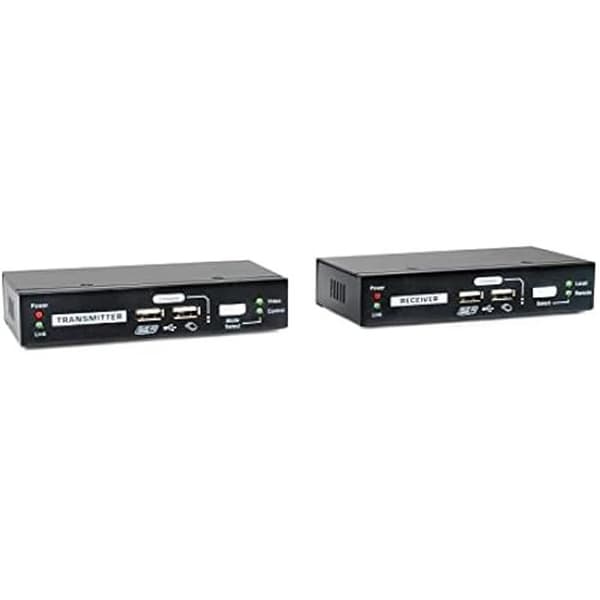 KVM-förlängare - LEVELONE - KVM-9036 - 2xUSB - Plug and Play - LED-indikatorer - Ljudåterkoppling
