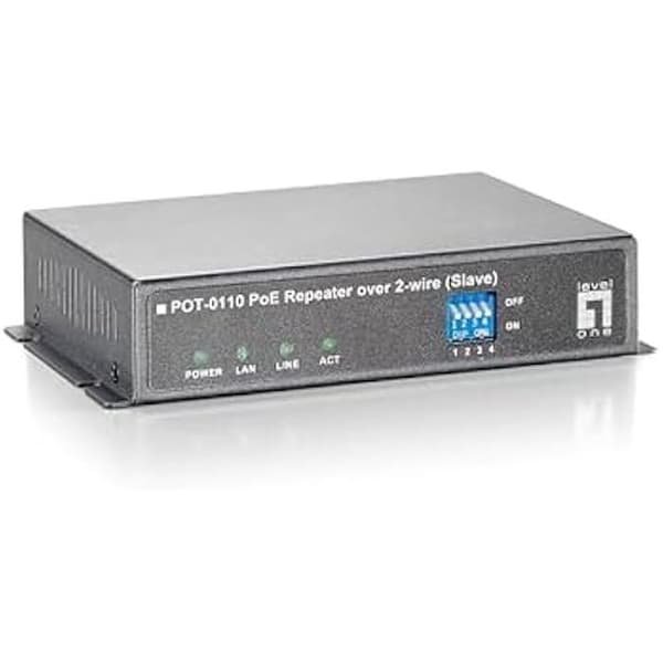 PoE repeater - LENOVO - POT 0110 - 2 utomhustrådar - 400 meter - 60 Mbps duplex