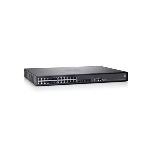 Administrerad nätverksswitch - LevelOne - GTL-2691 - 24 Gigabit-portar - 4 SFP - L3 Svart
