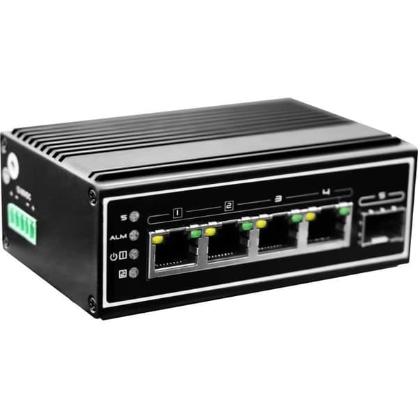 Ohanterad Gigabit Ethernet-nätverksswitch - LEVELONE - IGP-0502 - 4 portar - Auto MDI/MDI-X Svart