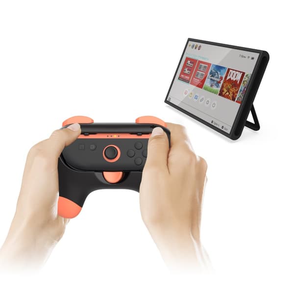 INF Ergonomisk greb til Switch2 - Forbedret komfort og kontrol Rød