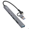 Miniatyrbild 1 av 2: USB-hubb Stöd för OTG USB-C Power Delivery 60W och SD / TF kortläsare