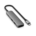 Miniatyrbild 3 av 4: Hub USB-C Slim Multiport 4-i-1 4K Power Delivery 100W Satechi Grå