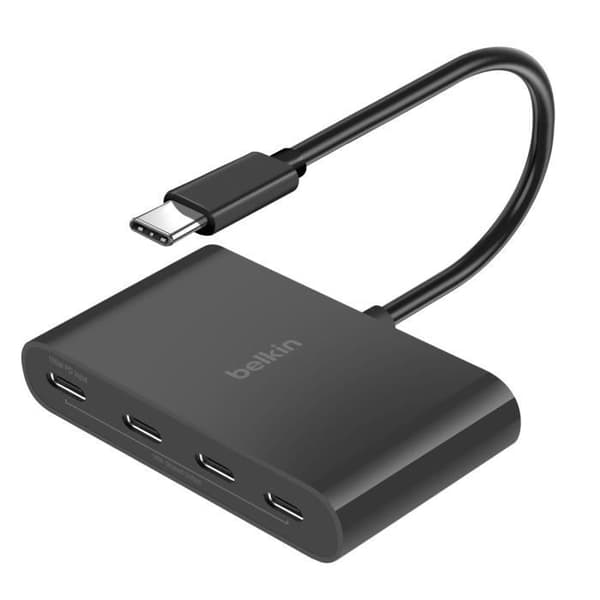 Hub USB C Power Delivery 100W 4x USB C Snabbladdning och Synchronisering Belkin Svart