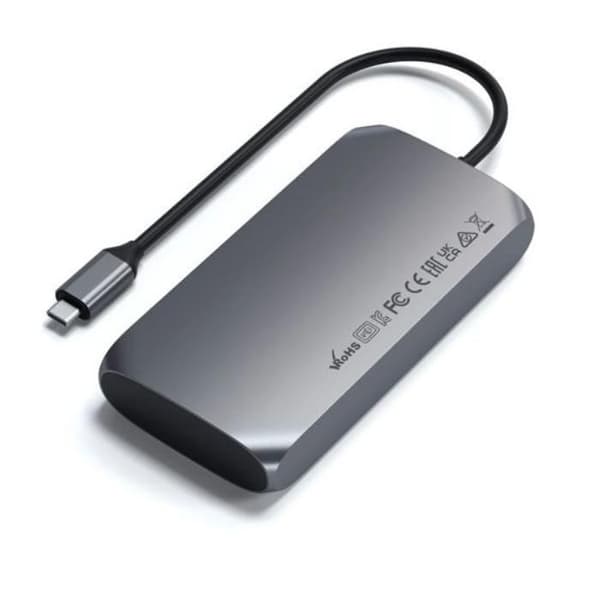 USB-C Hub Power Delivery 85W HDMI 4K för iMac/MacBook/iPad 5 Gbps Satechi Grå