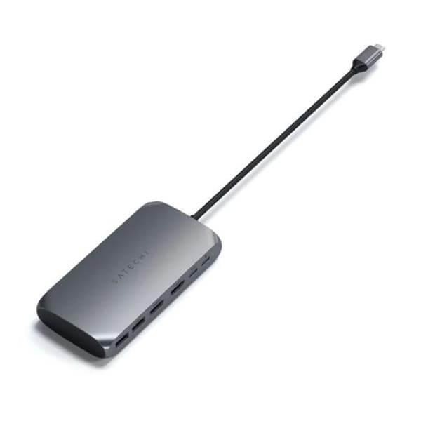 USB-C Hub Power Delivery 85W HDMI 4K för iMac/MacBook/iPad 5 Gbps Satechi Grå